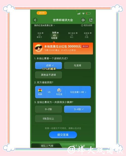 世界杯竞猜APP热门赛事推荐分析